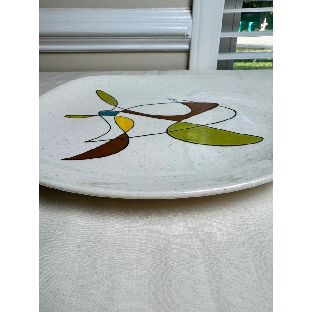 VTG Metlox Poppytrail MCM Dinner Plate‎ Free Form Atomic Mobile 10.25